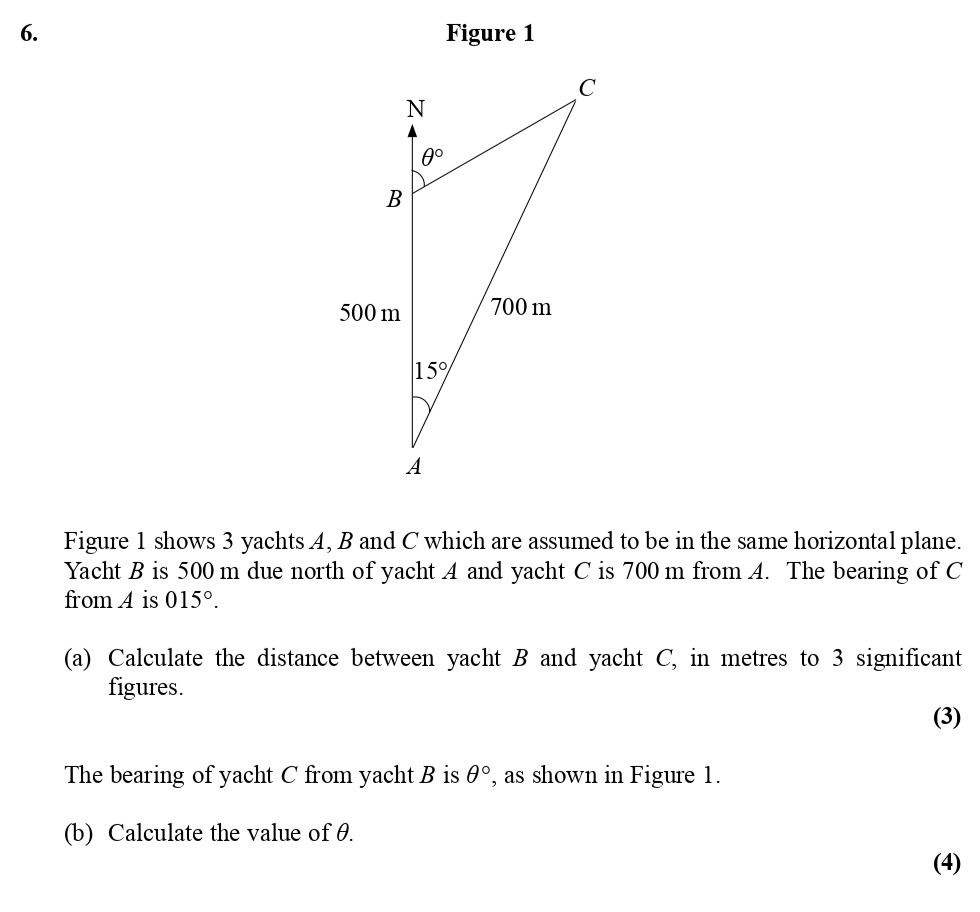 Figure-1-shows-3-yachts-A,-B-and-C-which-are-assumed-to-be-in-the-same-horizontal-plane-Edexcel-A-Level Maths Pure-Question 8-2008-Paper 2.png